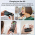 Mini Portable Charger 5000mAh, Ultra Compact Power Bank with Built-in Phone Holder, LED Light, LCD Display for Travel,