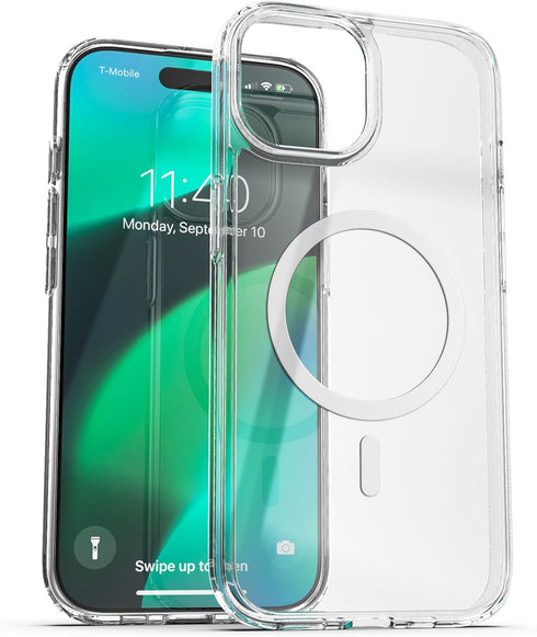 ENCASED Privacy Case for iPhone 15 Pro (2023) Slim-fit Clear Case with Anti-Spy Screen Protector, 9H Tempered Glass
