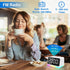 8 JALL Digital Alarm Clock with FM Radio for Bedroom, Colors Night Light with Charging Port, Sleep Sound Machines