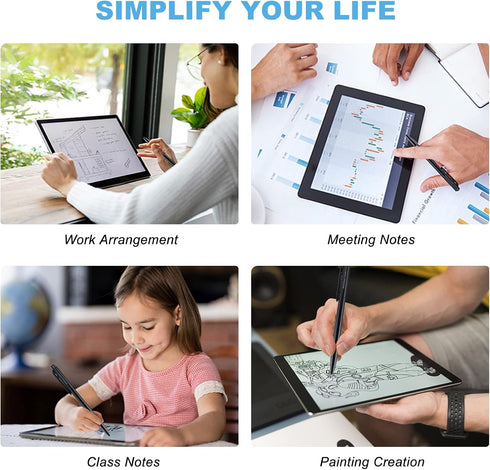 NBT08 EMR Stylus for Remarkable 2 Pen with Eraser, 4096 Pressure-Sensitivity, Palm Rejection, Compatible with Samsung