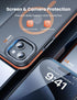 Tigowos iPhone 15 Case, Bumper Orange, Matte Skin Feeling, 10FT Drop Resistant, Fits MagSafe