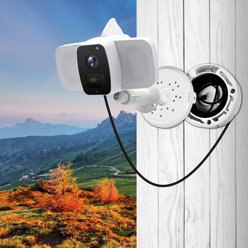 Universal Bullet Security Camera Junction Box Mount Bracket, Plastic Junction Box for Arlo and Reolink Solar Panel