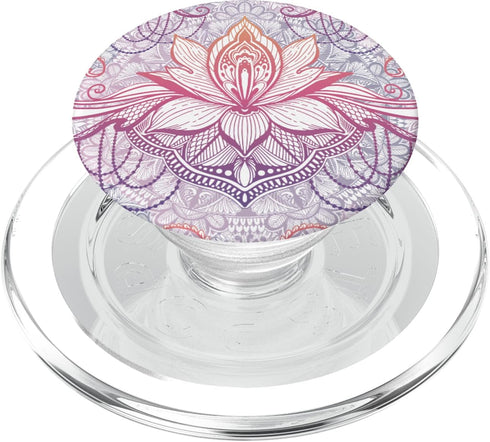 Lotus Flower PopSockets PopGrip for Yoga Meditation - Pink Zen Namaste Gift Idea