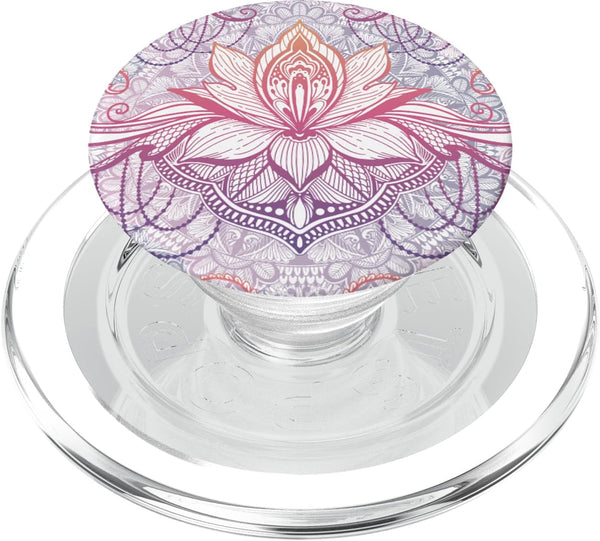 Lotus Flower PopSockets PopGrip for Yoga Meditation - Pink Zen Namaste Gift Idea
