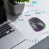 Ergonomic Bluetooth Vertical Wireless Mouse, LED Rechargeable Optical Mice, Dual Mode 1000/1600/2400 DPI, 8 Buttons