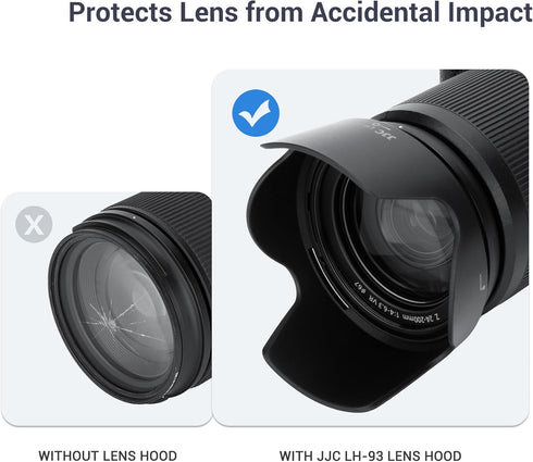 Lens Hood for Nikon Nikkor Z 24-200mm F4-6.3 VR, Reversible Shade Replace Nikon HB-93, Compatible with 67mm