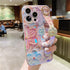 Siduater Hand Strap Holder Case for iPhone 13 Pro Max 6.7" with Kickstand, Adjustable Grip Loop, Floral Pink