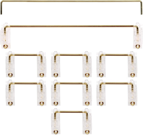 KPREPUBLIC Everglide V3 Transparent Gold Plated PCB Screw-in Stabilizer for Custom Mechanical Keyboard, Transparent