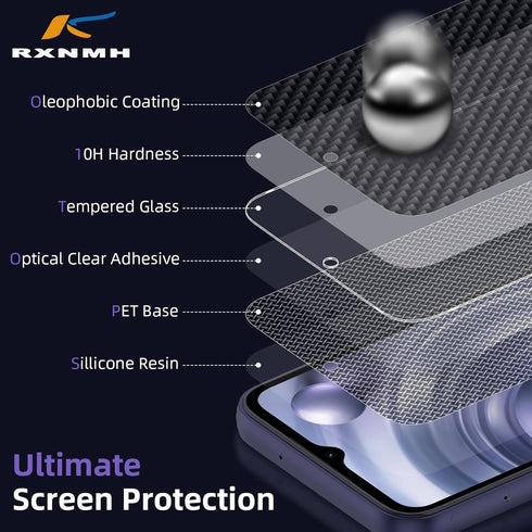 2+2 Pack Screen Protector for Samsung Galaxy A35 5G with Camera Lens Protector, Full Coverage, Easy to Install