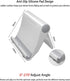 Cell Phone Multi-Angle Stand Holder - White Cradle Organizer Charger Station for Tablet, Desktop, Bed, Office, School,
