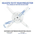 VIVO Universal Adjustable Ceiling Projector Mount for Regular and Mini Projectors, White, MOUNT-VP01W