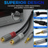 AUX to 2 RCA Y Splitter Cable, 3.5mm Male to 2RCA Female Stereo Audio Adapter, Hi-Fi Sound Cord for iPhone, Tablet,