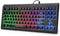 Rii Gaming Keyboard, 87-Keys RGB Backlit Compact Keyboard, Silent USB Wired for Laptop PC Windows Mac