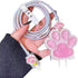 Cable Protector for iPhone Charger, Cute Cat Paw Design, Kawaii Cat Claw Soft Charging Cord Protector for Women Girls