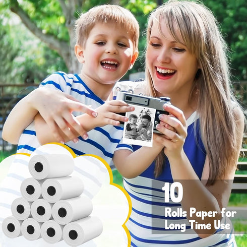 10 Rolls Kids Camera Paper for VTech KidiZoom PrintCam Instant Print Camera, BPA Free Thermal Paper