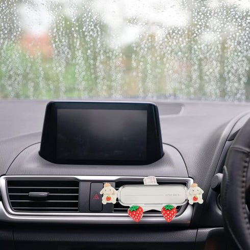 SEWACC Cellphone Car Holder Rabbit Air Vent Phone Holder, Universal Extension Clip Cell Phone Mount Cradle for