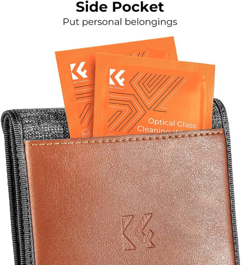 K&F Concept Lens Filter Pouch, 3 Pocket Professional Photography Filter Holder Belt Bag, Water-Resistant