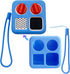 YOTO Mini Bluetooth Audio Player Hard Carrying Case with Silicone Skin Cover, Kids Screen-Free Accessories (Blue)