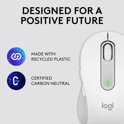 Logitech Signature M650 L Full Size Wireless Mouse, Silent Clicks, Customizable, for PC/Mac/Chromebook