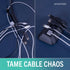 Smartish 6+ Magnetic Cord Holder - Bigger Cable Wrangler Organizer with Magnet Clips for Charger Management on Desktop