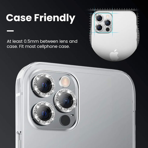 Tensea 9H Tempered Glass Camera Lens Protector for iPhone 12 Pro Max (6.7", 2020) - Glitter Cover Screen Protector