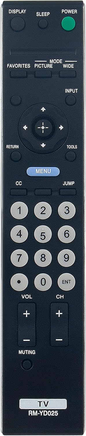 RM-YD025 Remote for Sony TV KDL-46S4100 KDL-40S4100 KDL-52S4100 KDL-22L4000 KDL-40S504 (Compatible)