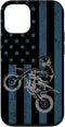 Vintage Motocross Racing iPhone 13 Case - US Flag Patriotic Dirt Bike Gift