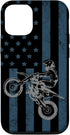 Vintage Motocross Racing iPhone 13 Case - US Flag Patriotic Dirt Bike Gift