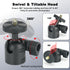 koolehaoda 1/4" 360 Cell Phone Tripod Mount Adapter with Universal Swivel Mini Ball Head, Rotates Adjustable Cell Phone
