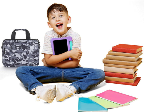 Kids Tablet Case for Boys, Sleeve Bag Suit for Fire HD 10, Fire HD 8, Fire 7 Kindle, Shark Black