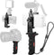 Phone Vlogging Holder, Cell Phone Camera Handle Grip Stabilizer, Ergonomic Smartphone Video Stabilizer with Cold Shoe
