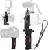 Phone Vlogging Holder, Cell Phone Camera Handle Grip Stabilizer, Ergonomic Smartphone Video Stabilizer with Cold Shoe
