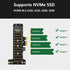 GELRHONR M.2 NVME SSD to PCIe X1 Host Controller Expansion Card, Supports 2280, 2260, 2242, 2230 Solid State Drives