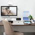 Dual Monitor Stand Riser with Drawer & Metal Leg, Large White Computer Monitor Riser with Storage for 2 Monitors