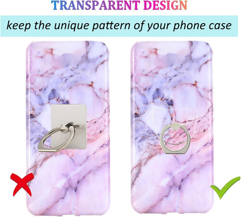 Transparent Cat Cell Phone Ring Holder, 360 Rotation Clear Finger Ring Grip Stand for Phones and Pads