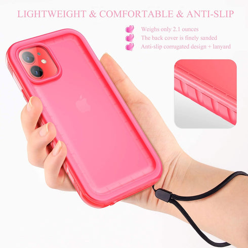 Cozycase Compatible with iPhone 12 Waterproof Case/iPhone 12 Pro - Full Body Rugged Dustproof Shockproof Case with