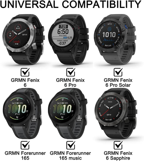 Orzero (3 Pack) Screen Protector for Garmin Fenix 6/6 Sapphire / 6 Pro / 6 Pro Solar - Tempered Glass