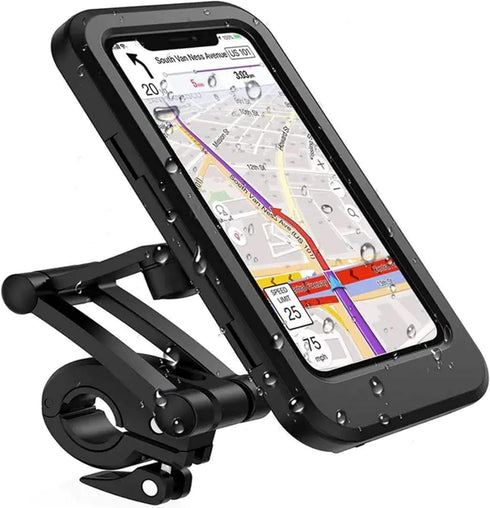 Universal Waterproof Bike Phone Holder - UltraThin, 360° Rotatable Touch Screen Protector for Smartphones Up to 6.8"