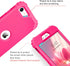 BENTOBEN iPhone SE 2022/2020 Case, Heavy Duty 3-in-1 Rugged Shockproof Cover, Hot Pink for Girls & Boys.