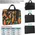 JIPOFD seamless Happy carrot pattern Print Structured Laptop Bag Oxford Cloth Briefcase Padded Shoulder Case with Front