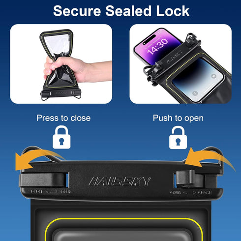 IP68 Floating Waterproof Phone Pouch - Case for iPhone 15 14 13 12 11 Pro Max, Float Dry Bag with Adjustable Lanyard