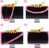 23"-27" Lovely Cute Caterpillar Computer Monitor Cover with Elastic, TV LCD Screen Monitor Decoration Dust Cover