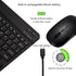 Ultra-Slim Bluetooth Keyboard and Mouse Combo, Rechargeable Portable Wireless Keyboard Mouse Set for Apple iPad iPhone