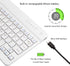 Ultra-Slim Bluetooth Keyboard, Portable Mini Wireless Rechargeable for Apple iPad iPhone Samsung Tablet Phone