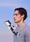 Magnetic Neck Phone Holder with Light, Hands Free Selfie Neck Tripod Chest Mount for iPhone 16, Samsung, GoPro, DJI