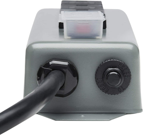 TRIPP LITE UL603CB-6 Waber Industrial Power Strip, 4 Outlet, 6' Cord, Black, Locking Switch Cover