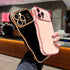 LCHULLE iPhone 15 Pro Max Case for Women, Cute Wave Frame with Love Heart Pattern, Shockproof Cover
