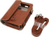 Retro Camera Case, Mini Shot 3 PU Leather Waterproof Handbag, Lightweight Camera Backpack for Women, Brown Camera Case