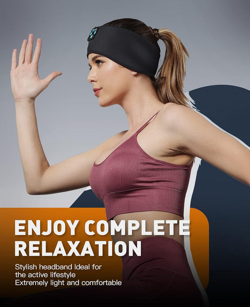 Sleep Headphones - Bluetooth Headband Music Sleeping Band for Side Sleepers, ASMR Wireless Eye Mask Tech Gadgets Gifts