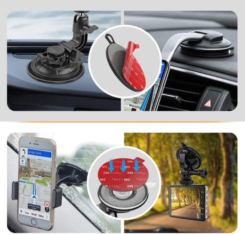 Dashboard Pad Mounting Disk for Suction Cup, Large Plastic 3M Extra Strong Adhesive Disc for Dash Windshield Holder,